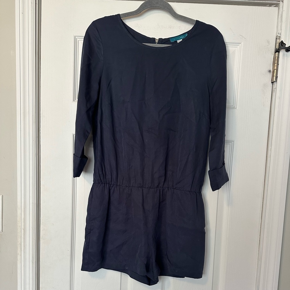 Pim & Larkin Navy Blue Romper